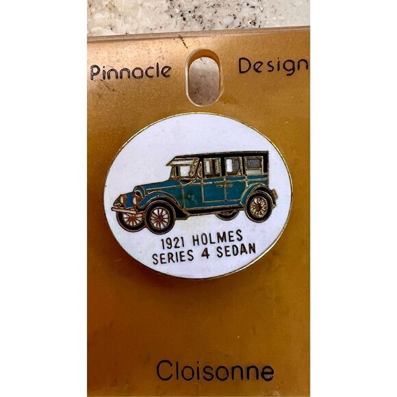 Vintage Pinnacle Designs Cloisonné 1921 Holmes Series 4 Sedan Car Pin - Picture 1 of 7